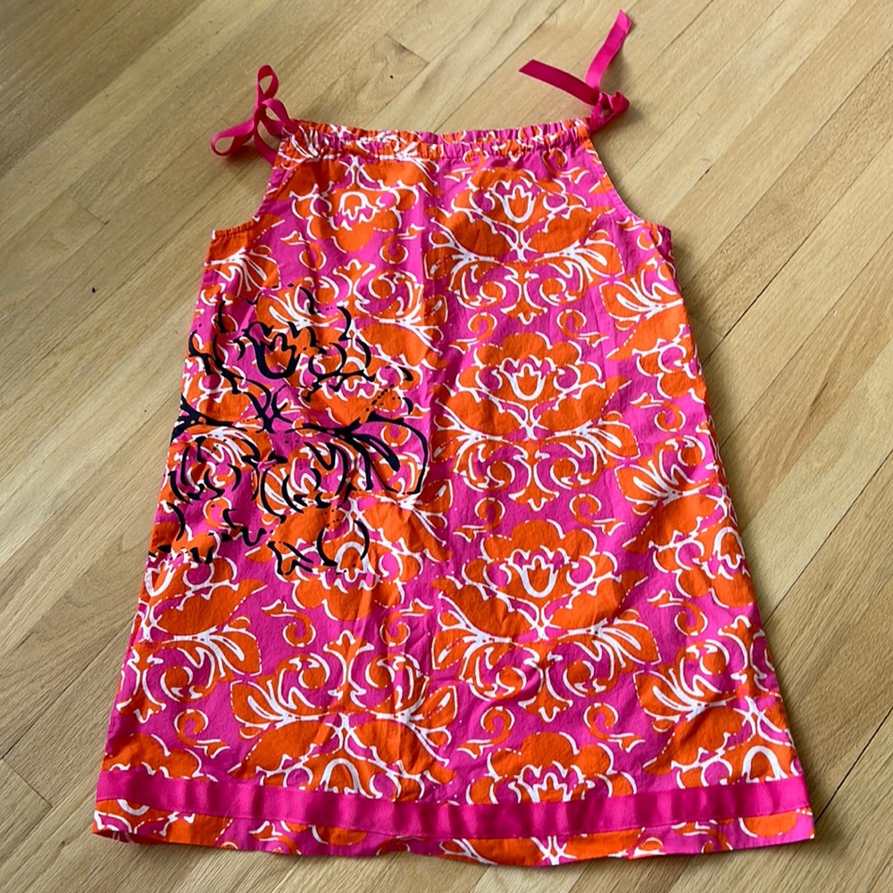 Hanna Andersson Size 130 (6-7 girls) pink and orange dress
